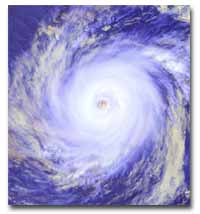 satellite image of a hurricane
